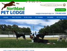 Tablet Screenshot of northlandpetlodge.com